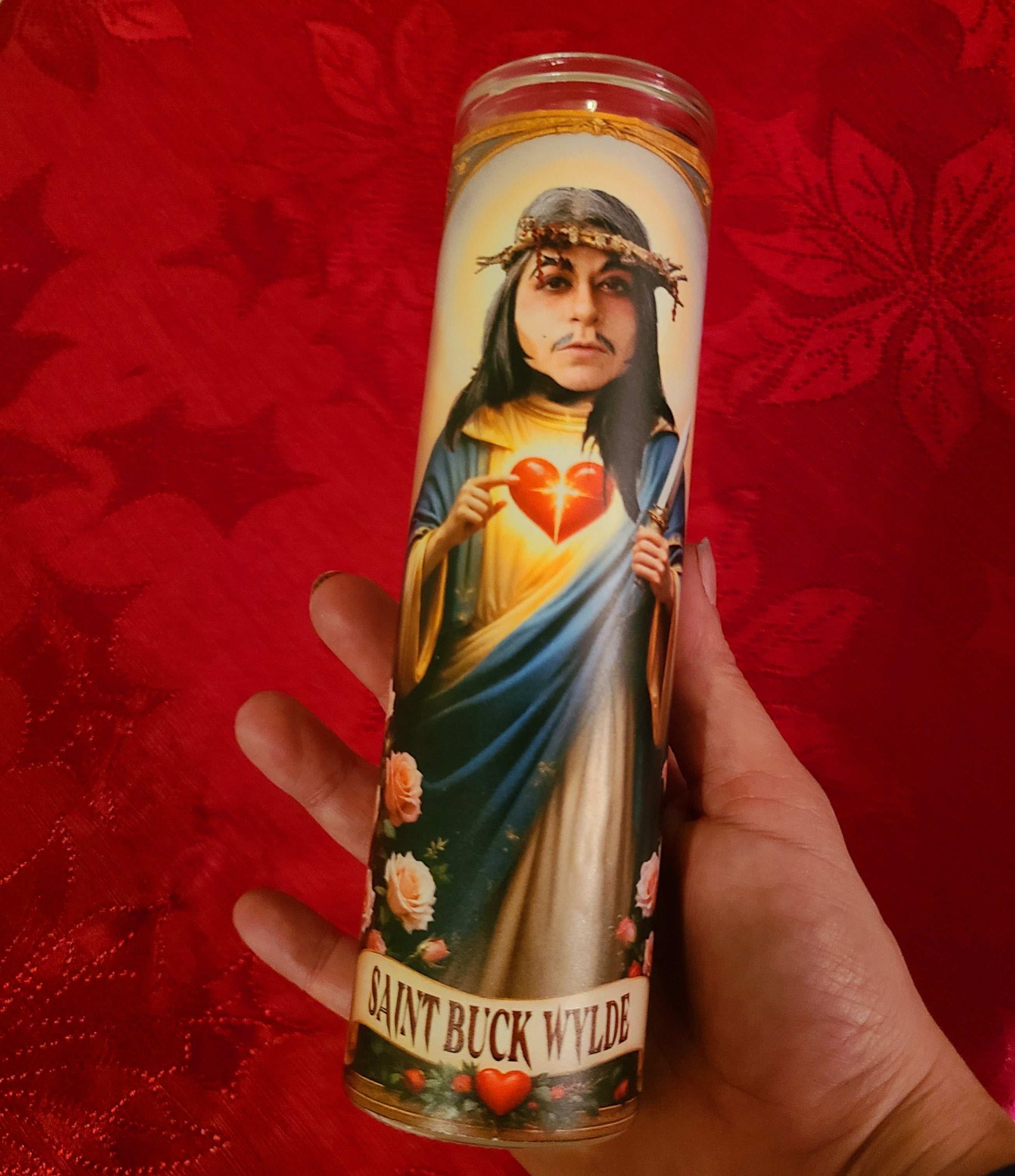 AUTOGRAPHED Saint Buck Prayer Candle